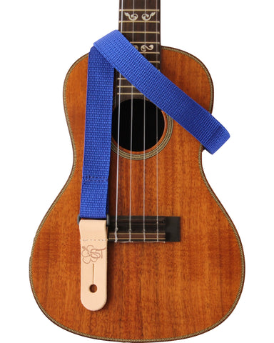 Sherrin's Threads - Uke/Mandolin Strap 1" Solid - Blue
