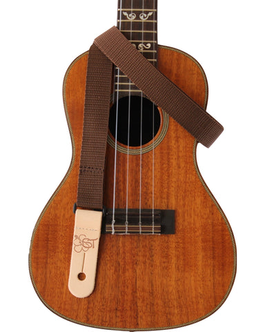 Sherrin's Threads - Uke/Mandolin Strap 1" Solid - Brown