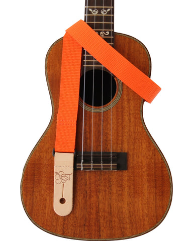 Sherrin's Threads - Uke/Mandolin Strap 1" Solid - Orange
