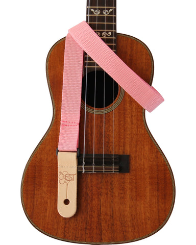 Sherrin's Threads - Uke/Mandolin Strap 1" Solid - Pink