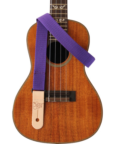 Sherrin's Threads - Uke/Mandolin Strap 1" Solid - Purple