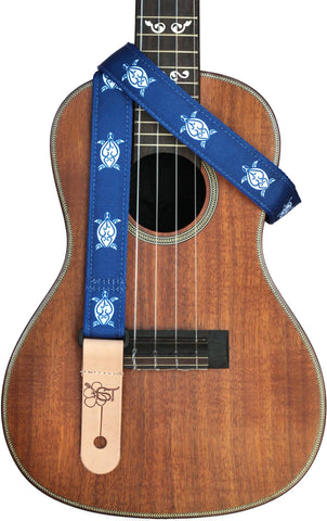 Sherrin's Threads - Uke/Mandolin Strap 1" - Blue Turtle