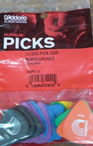 D'Addario 21 Duralin pick assortment