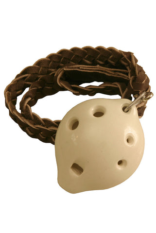DOBANI Soprano Ocarina w/ Braided Necklace D5 - White