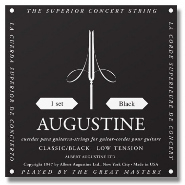 Augustine - Classical Acoustic Guitar Strings - Black - Low Tension