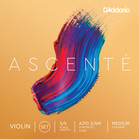 D'addario Ascente Violin Strings - 3/4 - Full Set