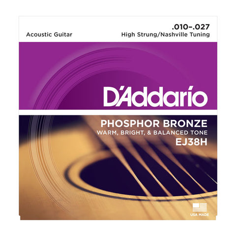 D'Addario- Acoustic Guitar Strings #EJ38H - Phosphor Bronze - Nashville Tuning