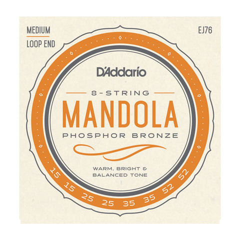 D'Addario - EJ76 - Medium -  Phospher Bronze Mandola Strings