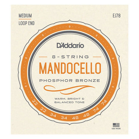 D'Addario - EJ78 - Medium - Phospher Bronze Mandocello Strings