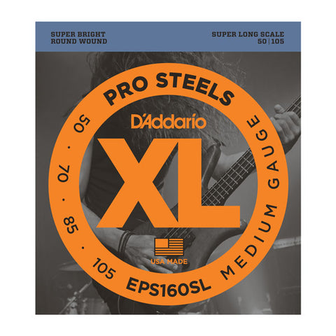 D'Addario - EPS160SL - XL Prosteel Bass Strings - Medium Gauge/Extra Long Scale