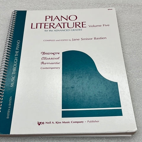 Piano Literature For The Early Advanced Grades: Volume 5 (Book)