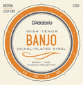 D'Addario- Irish Tenor Banjo Loop End Strings #EJ63 - Nickel Plated Steel - Medium Gauge
