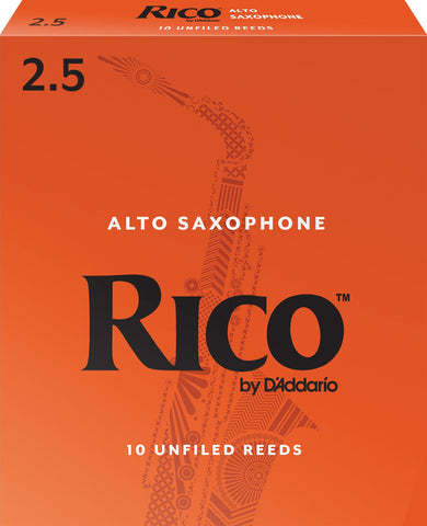 Rico Saxophone Reeds - Alto - (2.5) Box of 10