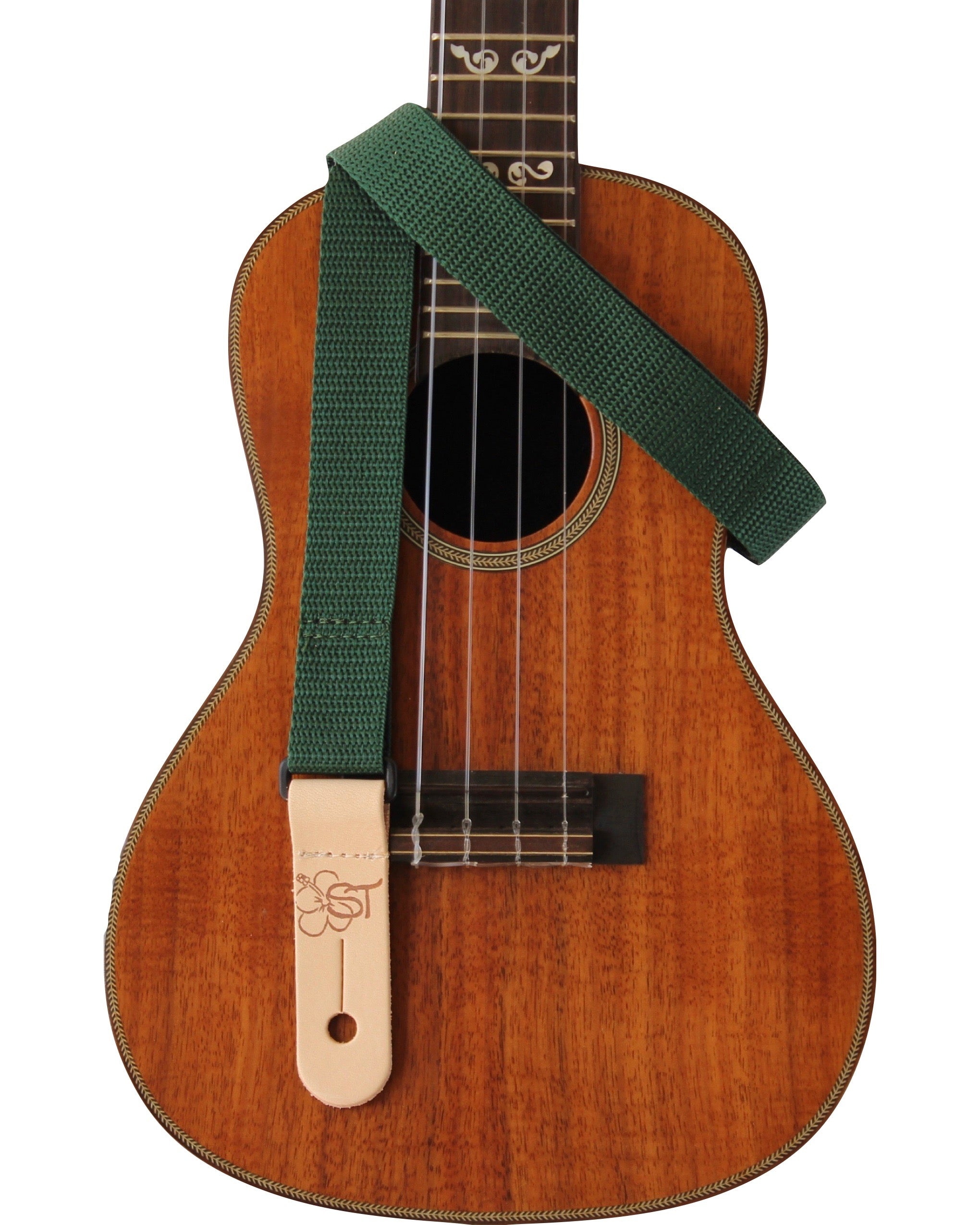 Sherrin's Threads - Uke/Mandolin Strap 1" Solid - Green