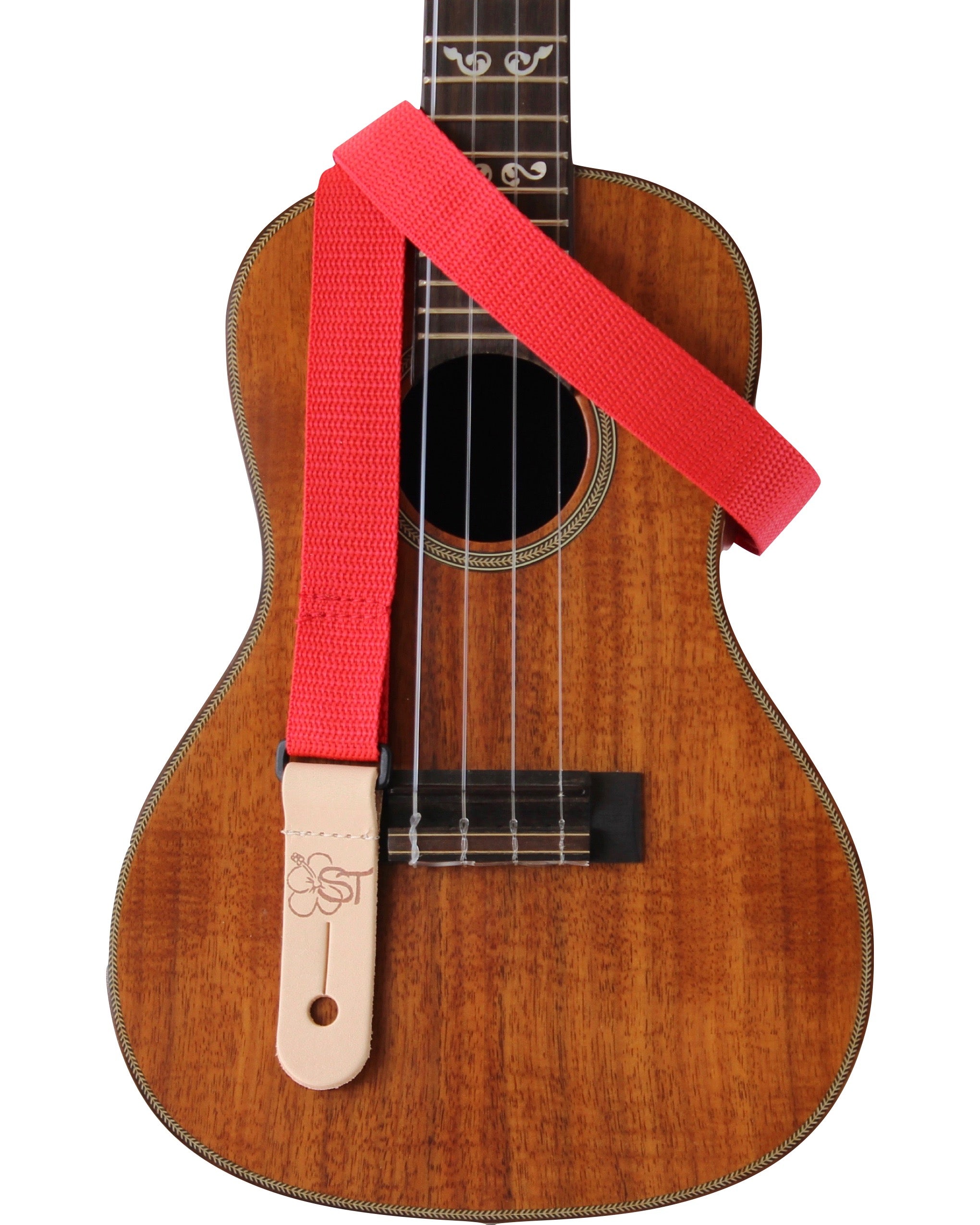 Sherrin's Threads - Uke/Mandolin Strap 1" Solid - Red