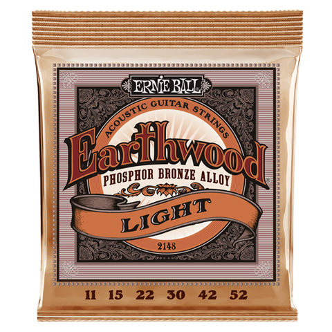 Ernie Ball - Earthwood Acoustic Guitar Strings - Phosphor Bronze - Light Gauge