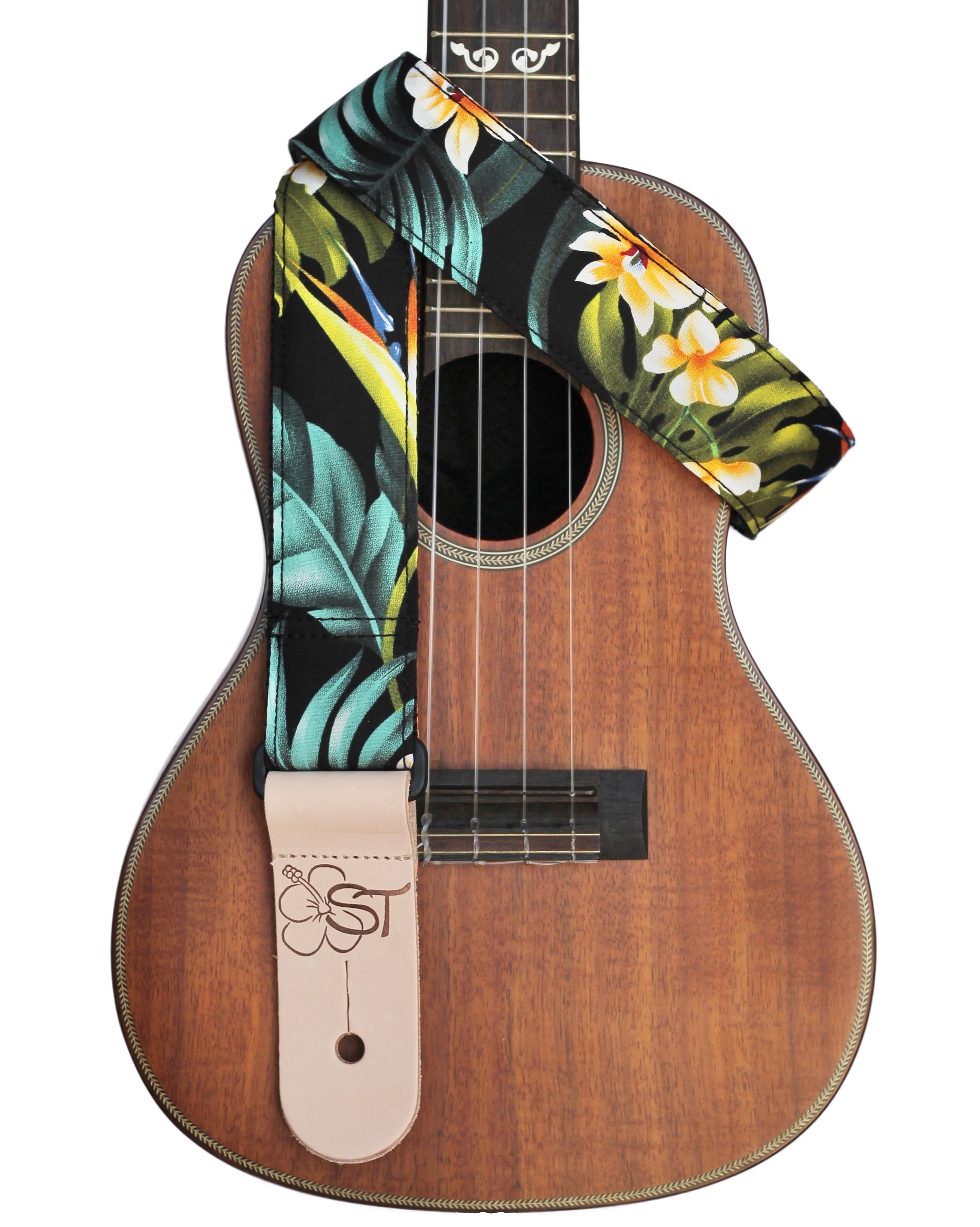 Sherrin's Threads - Uke/Mandolin/Guitar Strap 1.5" - Birds of Paradise