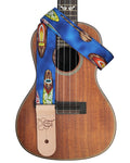 Sherrin's Threads - Uke/Mandolin/Guitar Strap 1.5" - Blue Surfboard