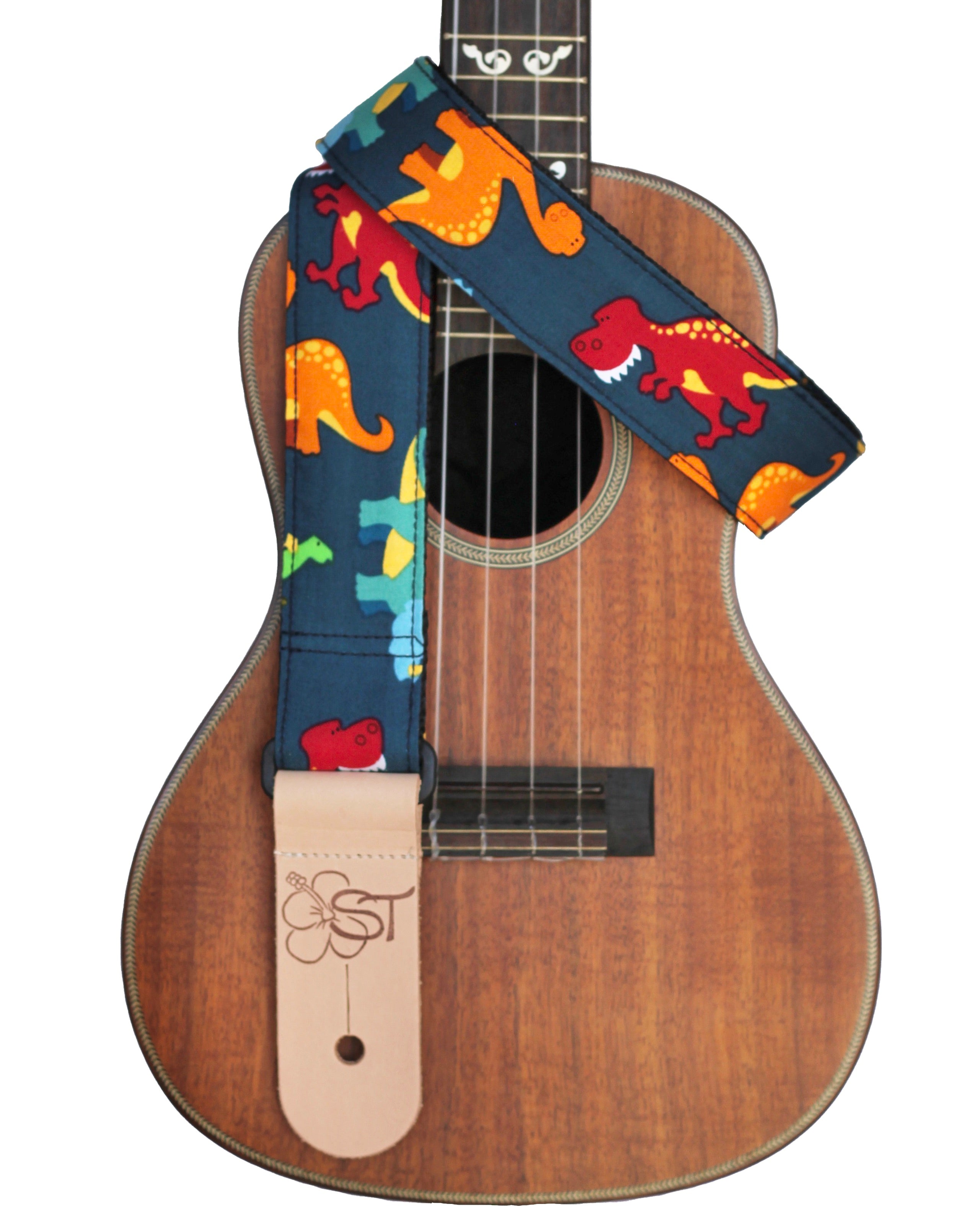 Sherrin's Threads - Kids Guitar Strap 1.5" - Dinosaurs