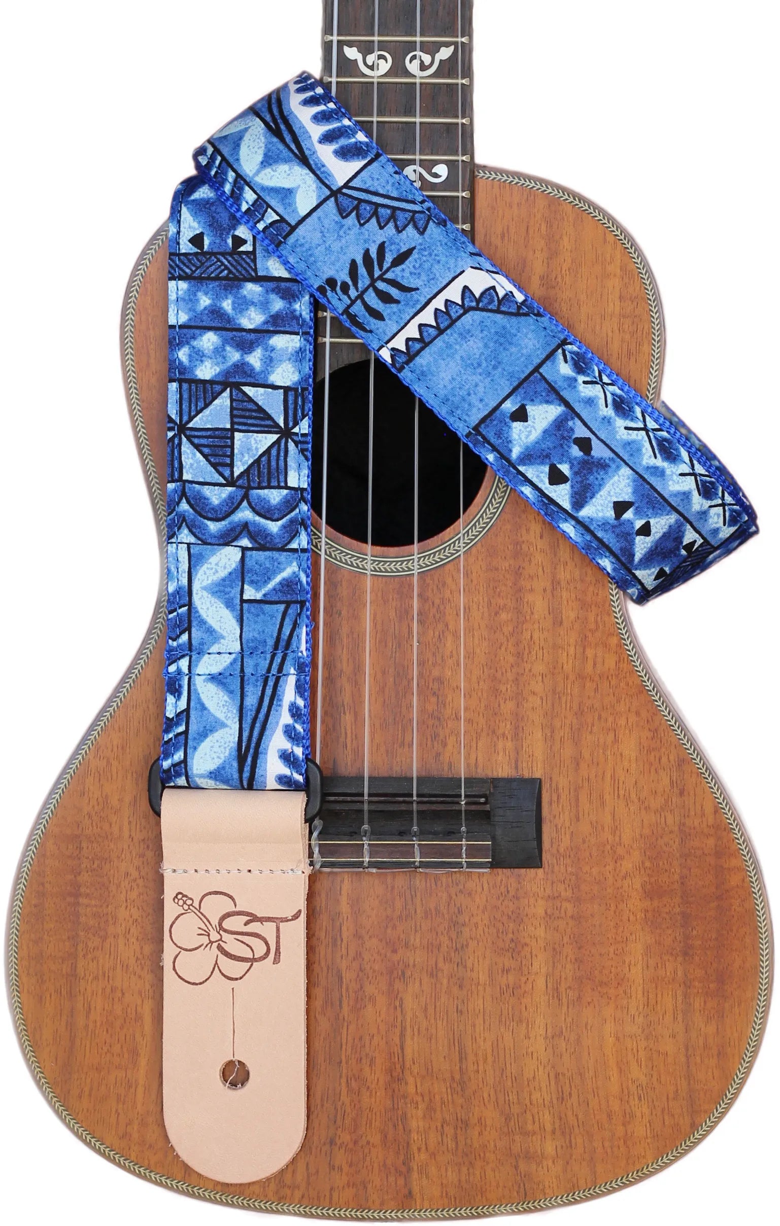 Sherrin's Threads - Uke/Mandolin/Guitar Strap 1.5" - Ocean Tapa