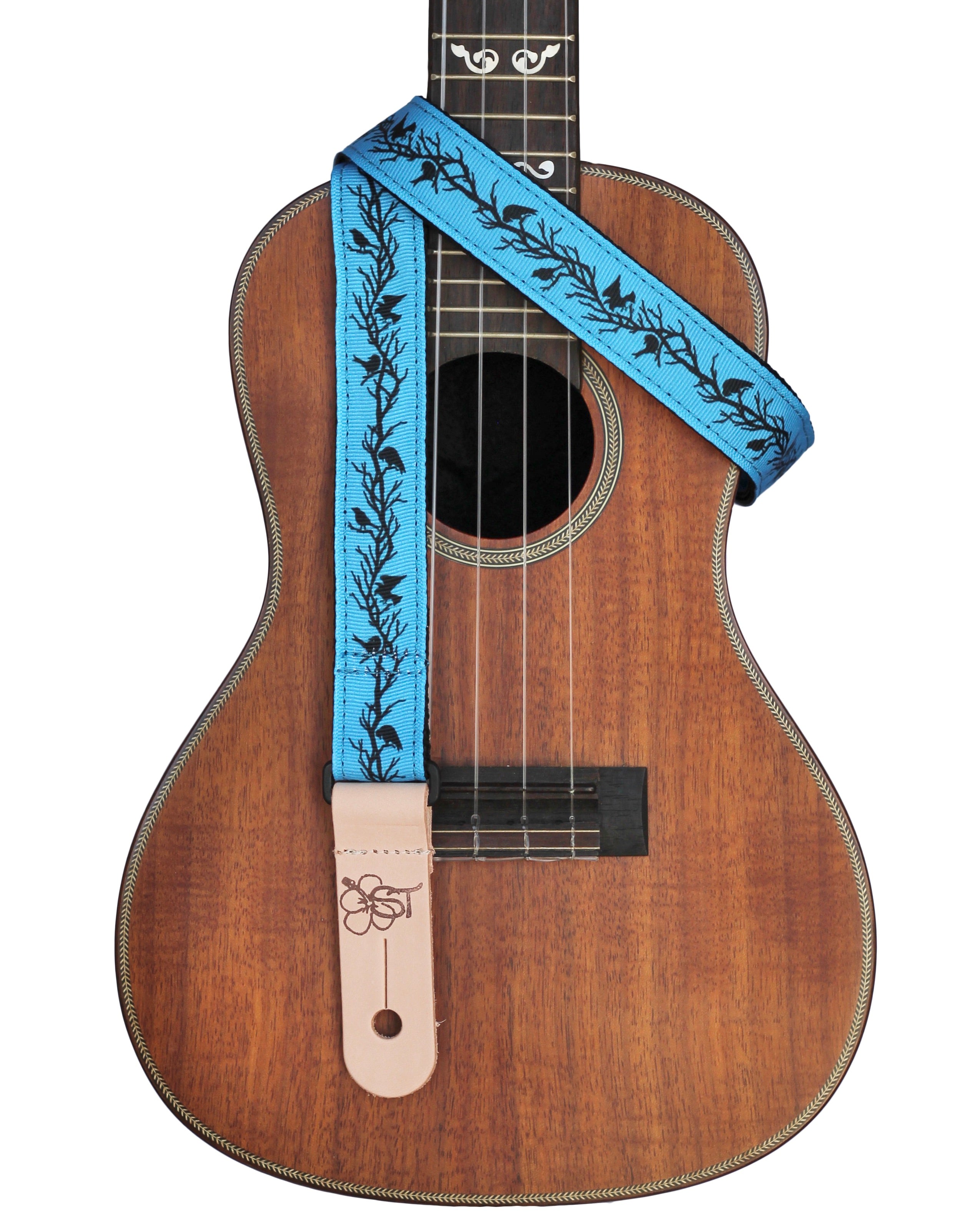 Sherrin's Threads - Uke/Mandolin Strap 1" - Black Birds