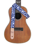 Sherrin's Threads - Uke/Mandolin Strap 1" - Blue Hibiscus