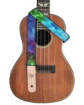 Sherrin's Threads - Uke/Mandolin Strap 1" - Blue Tie Dye