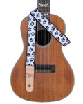 Sherrin's Threads - Uke/Mandolin Strap 1" - Paws on White