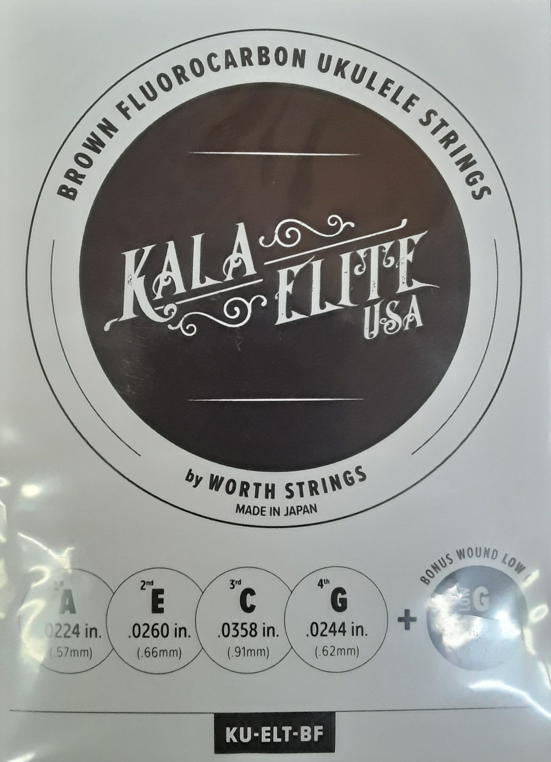 Kala Elite BRN Fluorocarbon Tenor Uke Strings KU-ELT-BF