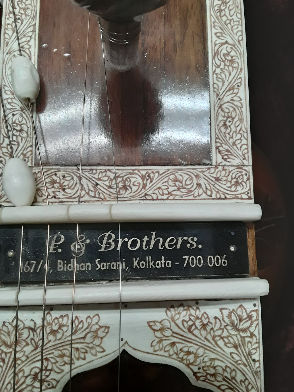P. & Brothers double Gourd Sitar w/case - Local Pickup Only