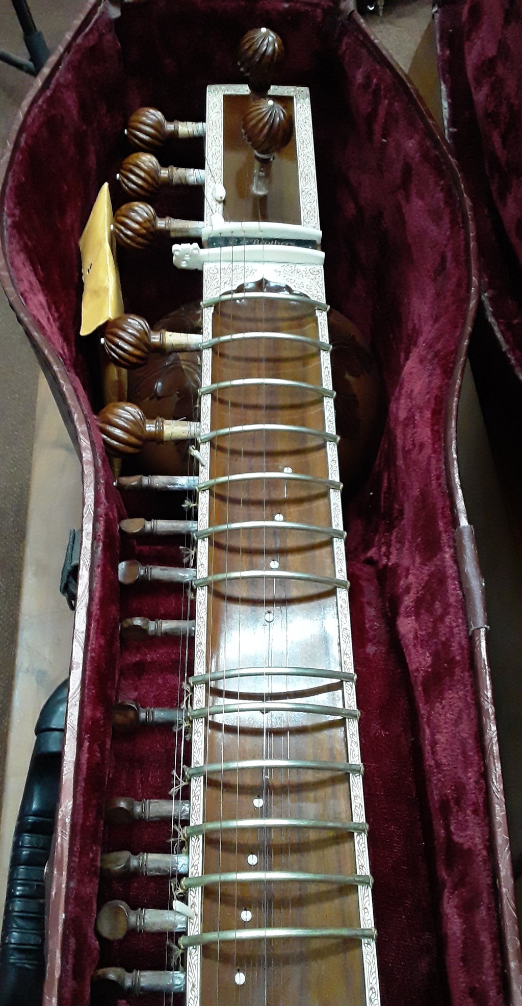 P. & Brothers double Gourd Sitar w/case - Local Pickup Only