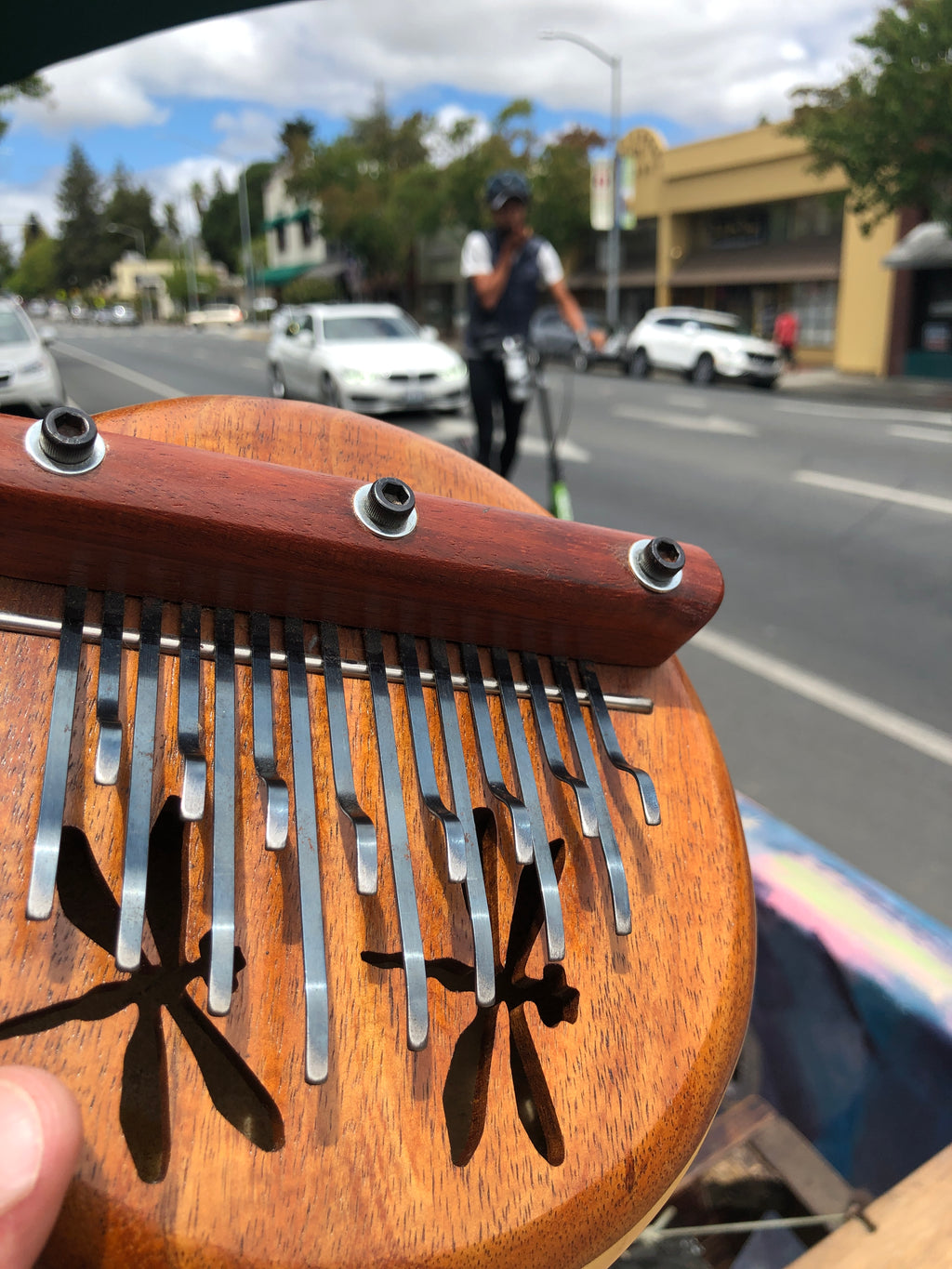 Thumb Fun Kalimbas - C Major w/Dragonflies & Koa Wood Top