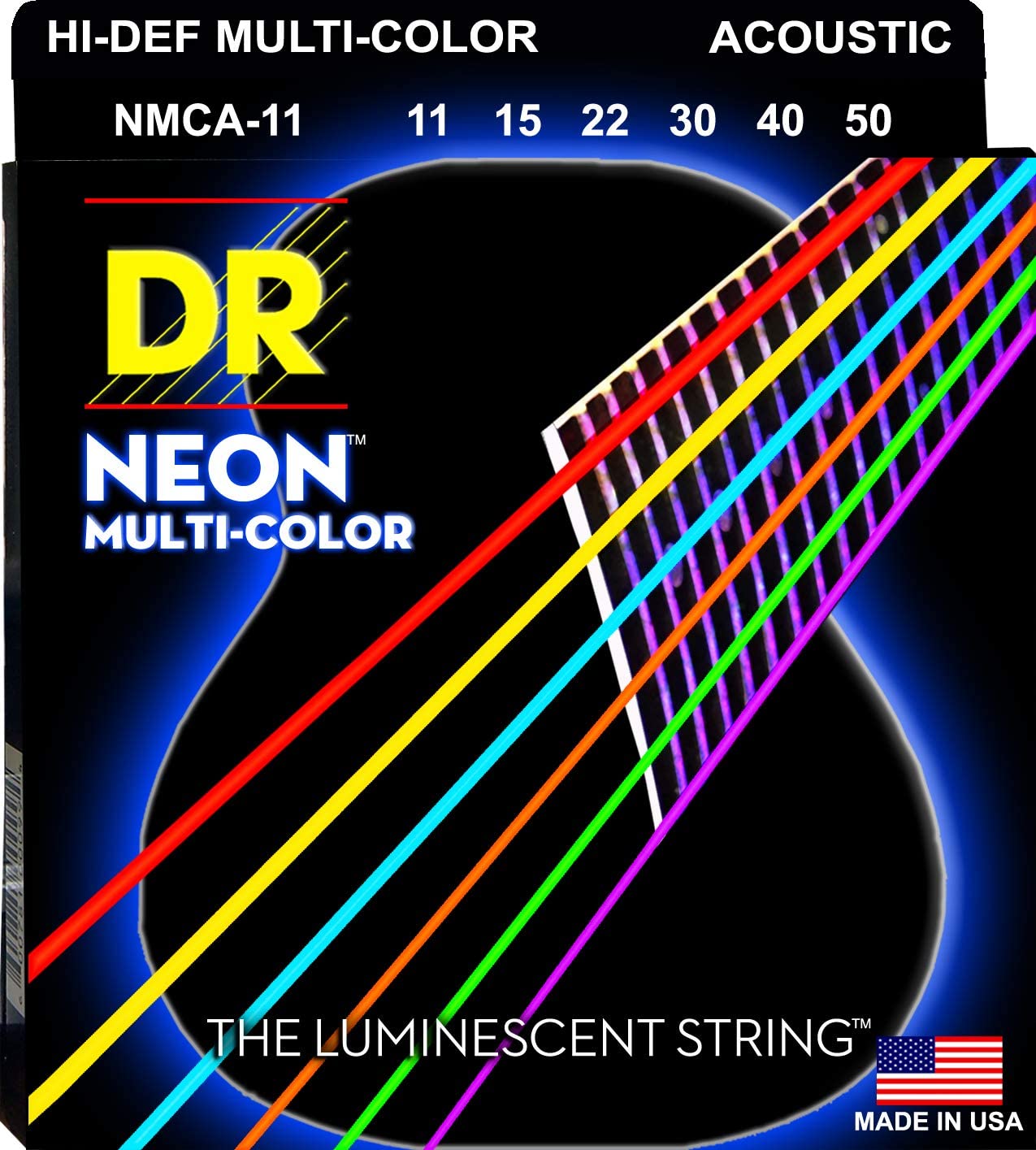 DR - NEON - Acoustic Custom Light - 11-50 Strings