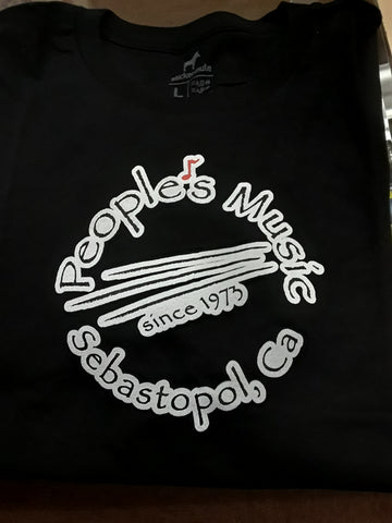 Unisex People's Music Shirts - Black