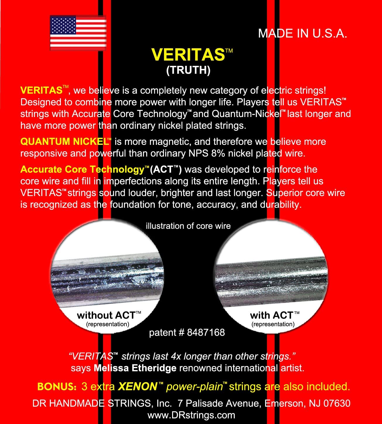 DR Strings VERITAS Electric Guitar Strings (VTE-10)