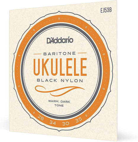 D'Addario- Ukulele Strings EJ53B - Baritone Black Nylon