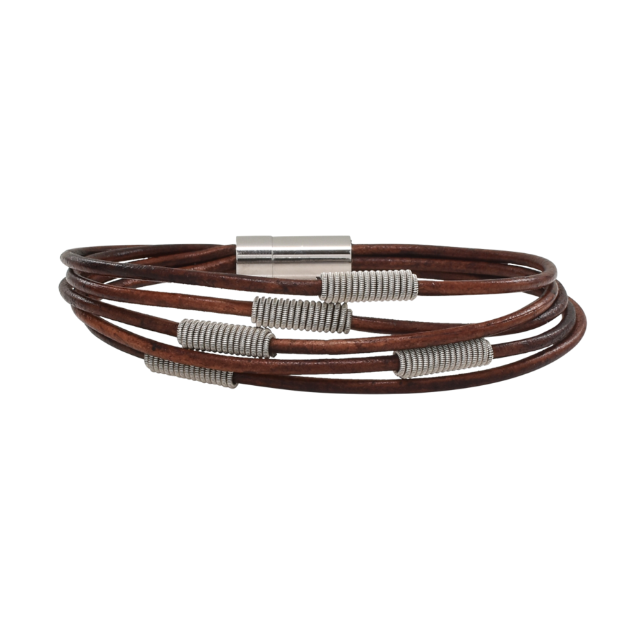 Arpeggio Leather Bracelet - Black - Large
