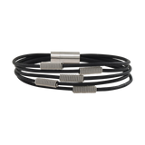 Arpeggio Leather Bracelet - Black - Medium