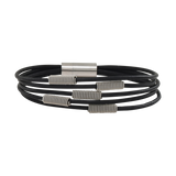 Arpeggio Leather Bracelet - Black - Large