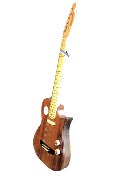 Crude Luthier - Red Pot Lid Resonator - "Airspeed" Electric Guitar