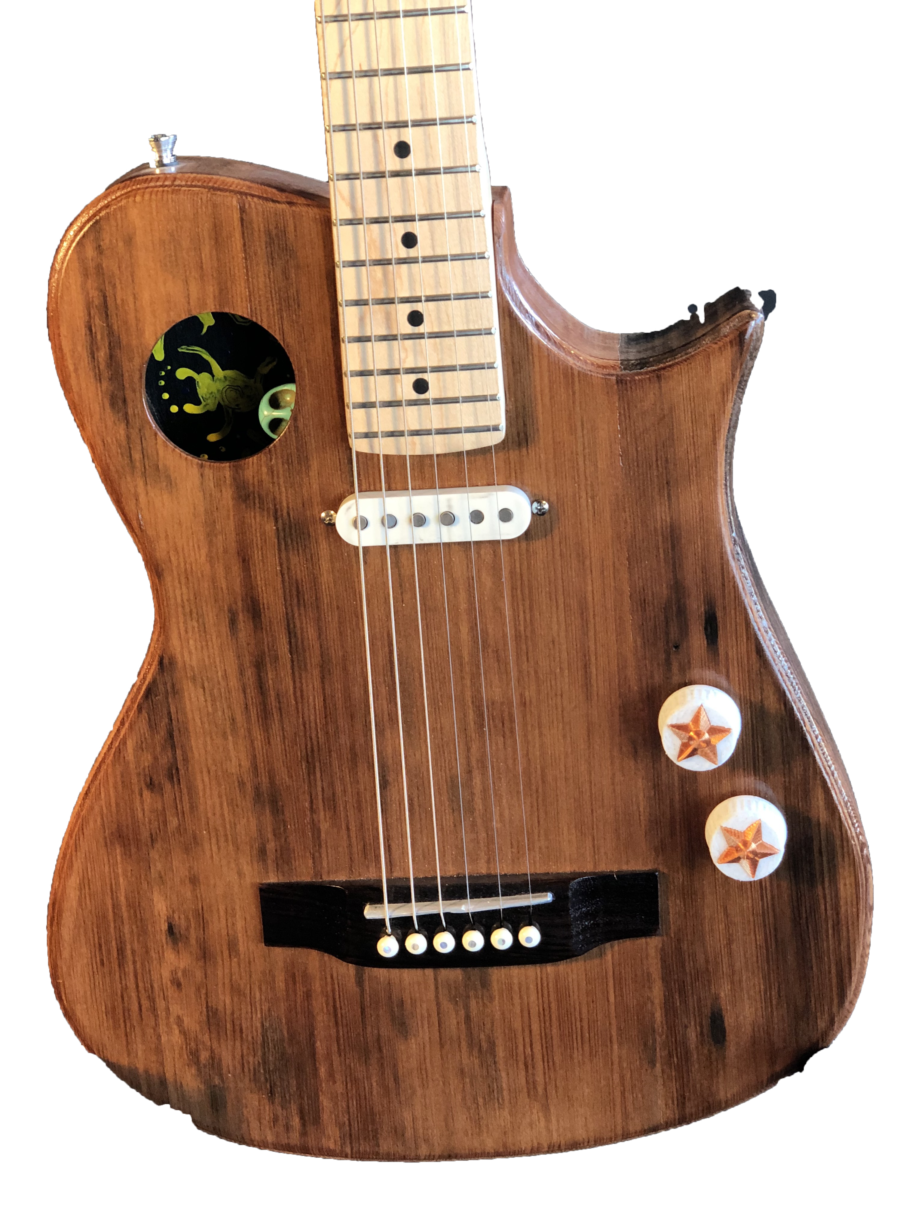 Crude Luthier - Alfonso The Road Man - Hollow Wine Vat Wood - Electric Guitar