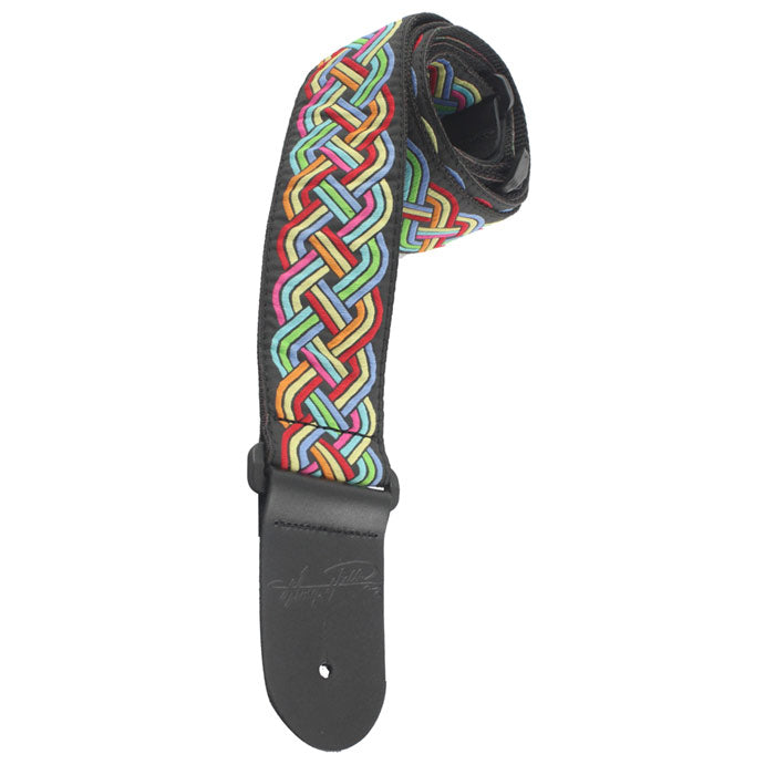 Henry Heller 2" wide woven jacquard guitar strap - Multi