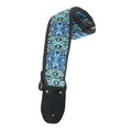 Henry Heller 2" wide woven jacquard guitar strap - Blue/Grn