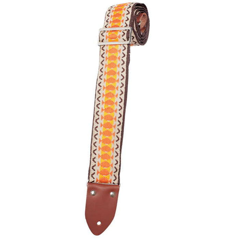 Heller Vintage Guitar Strap - Brown/Orange