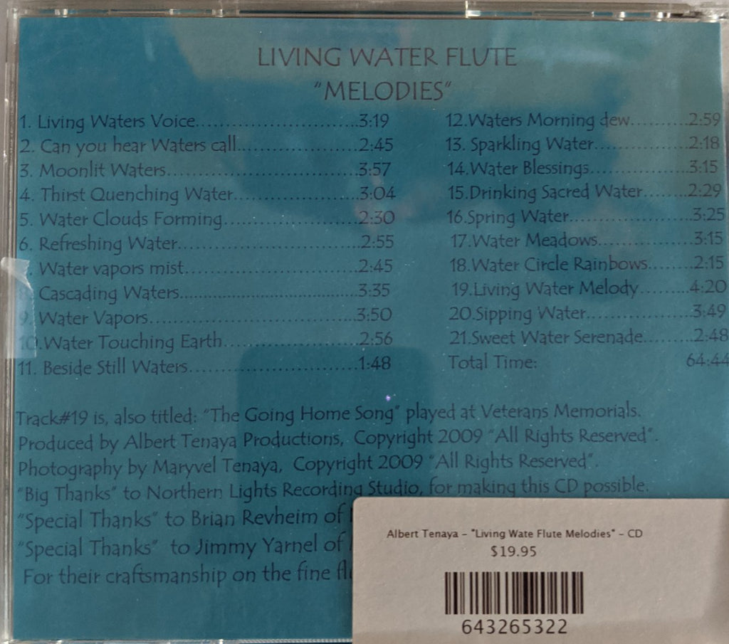 Albert Tenaya - "Living Wate Flute Melodies" - CD