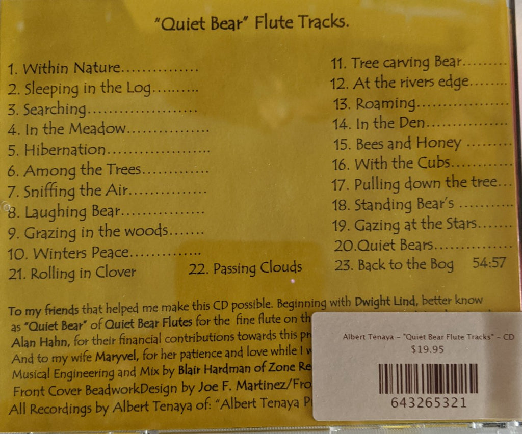 Albert Tenaya - "Quiet Bear Flute Tracks" - CD