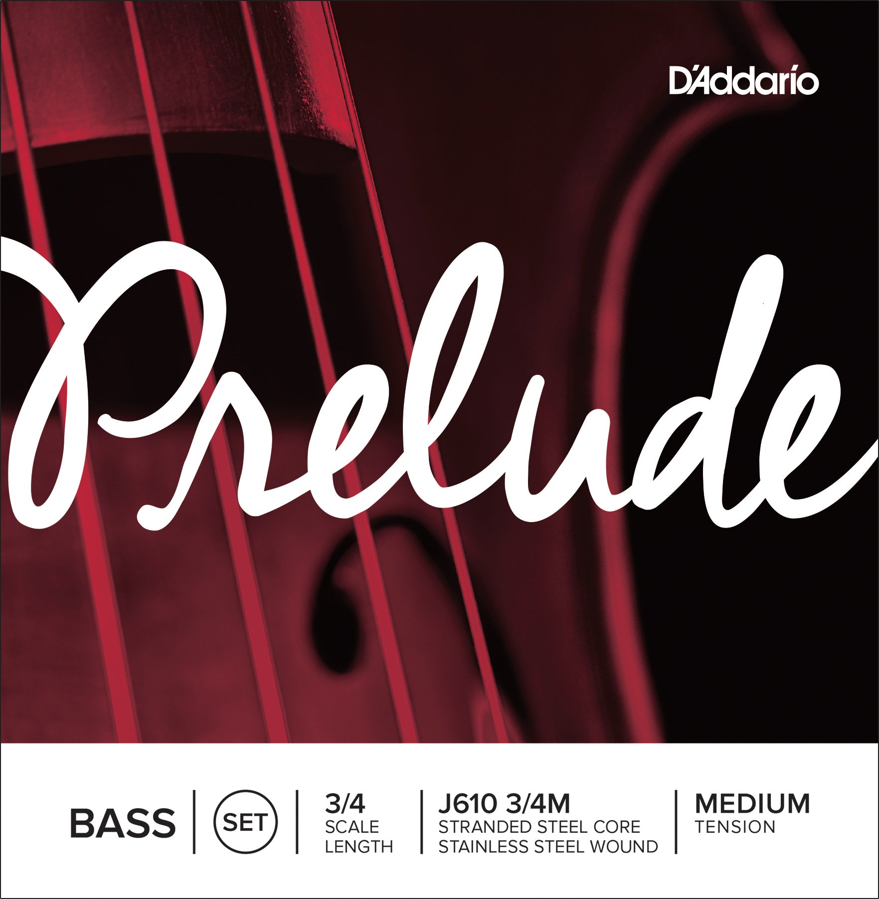 D'Addario - Prelude Upright Bass String Set 3/4 - J610 3/4M