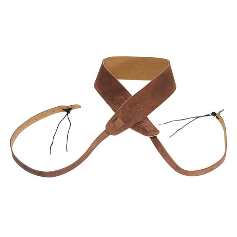 Levy - 2 1/2" Banjo Strap - Brown Suede