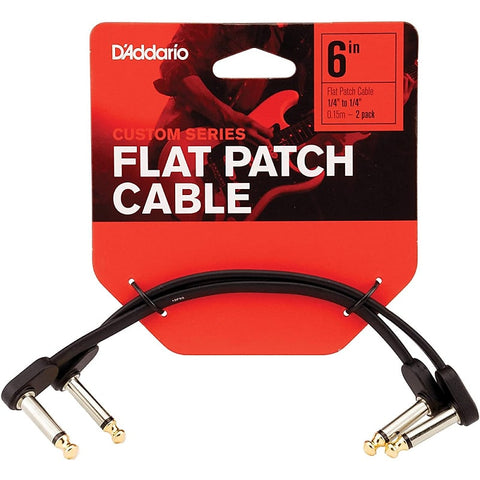 D'addario - Flat Patch Cable - 6 Inch Offset - 2 Pack