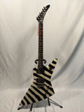 1980's Arbor - Zebra Stripe Explorer Style Guitar w/ Chip Case